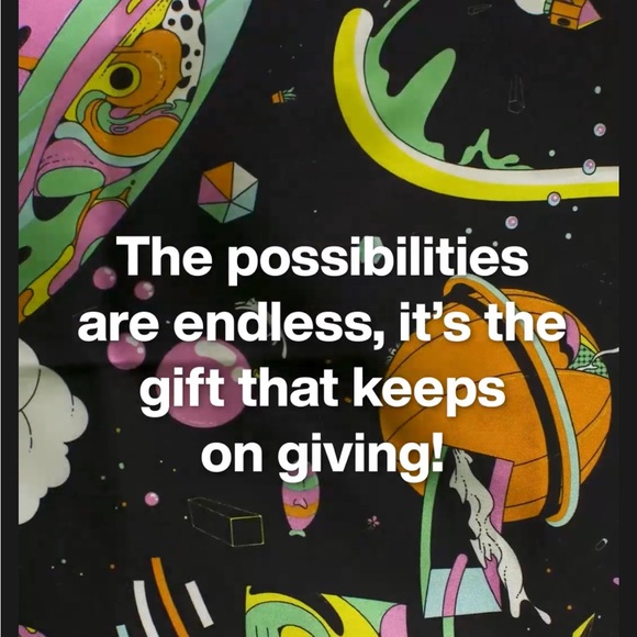 LUSH 100% ORGANIC COTTON WRAP SCARF HEADBAND NEON PRINT COSMETICS BEAUTY HAIR - Picture 3 of 8